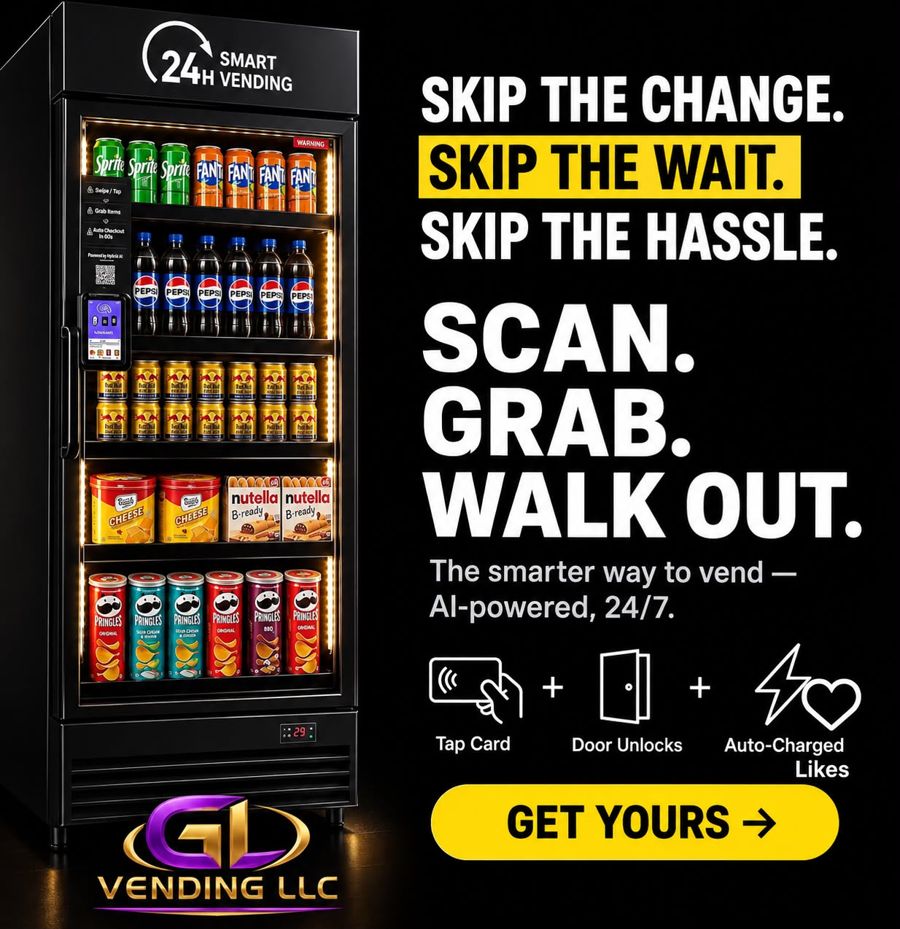 Smart vending machine with scan, grab, and walk out purchasing