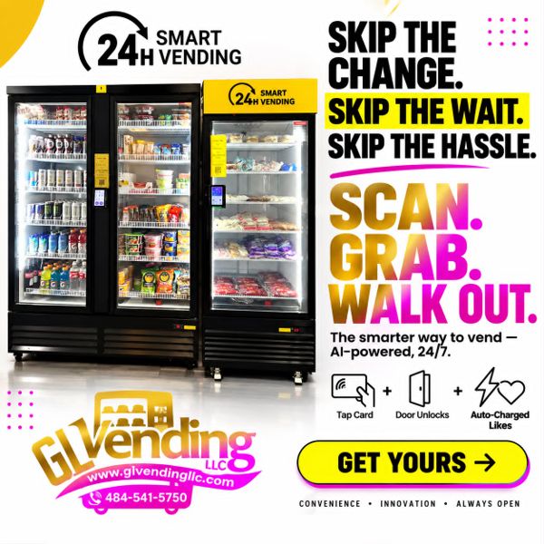 GL Vending 24-hour smart cooler vending machines